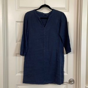 Michael Stars blue linen shirt dress